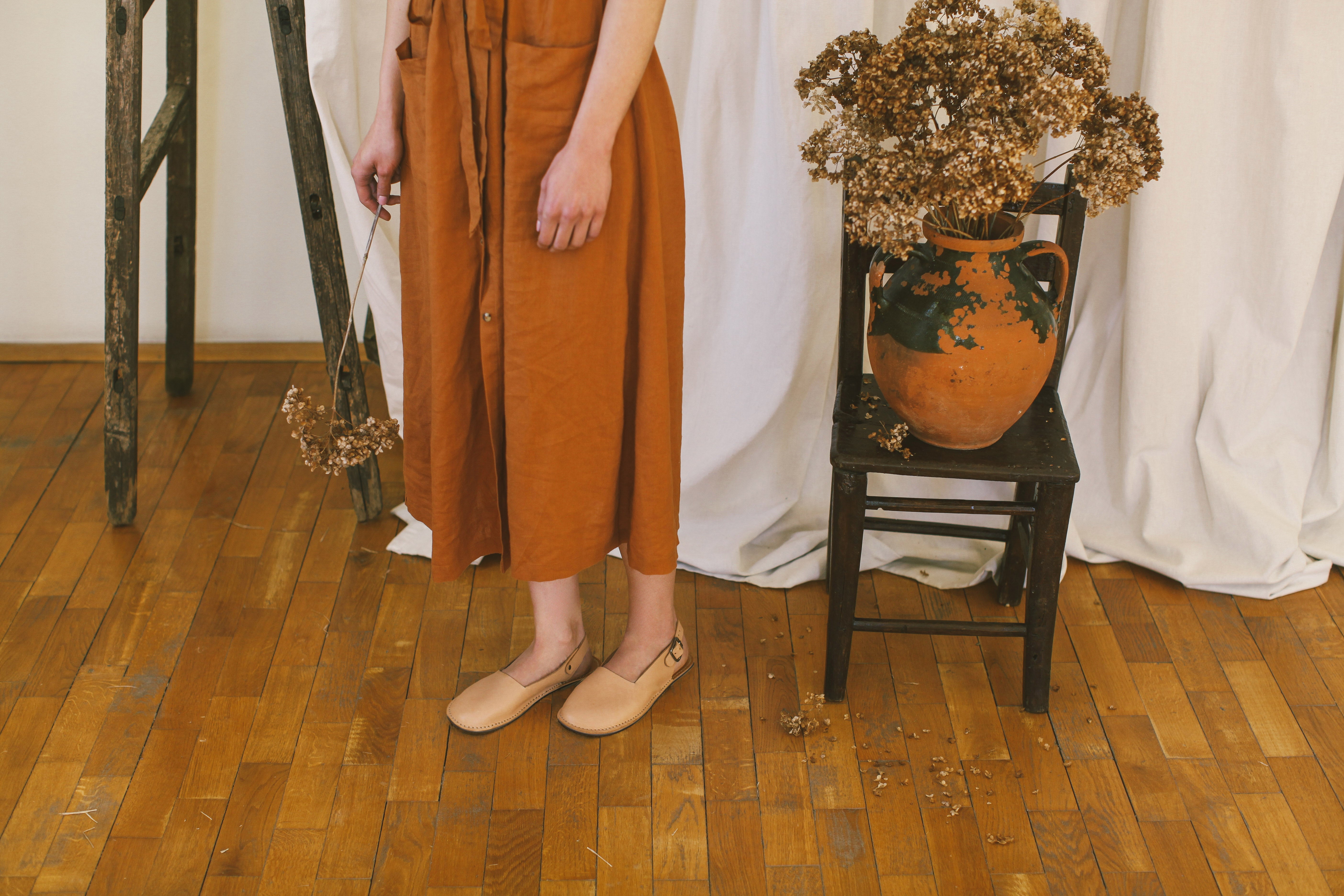 Olive Barefoot - Cuoio