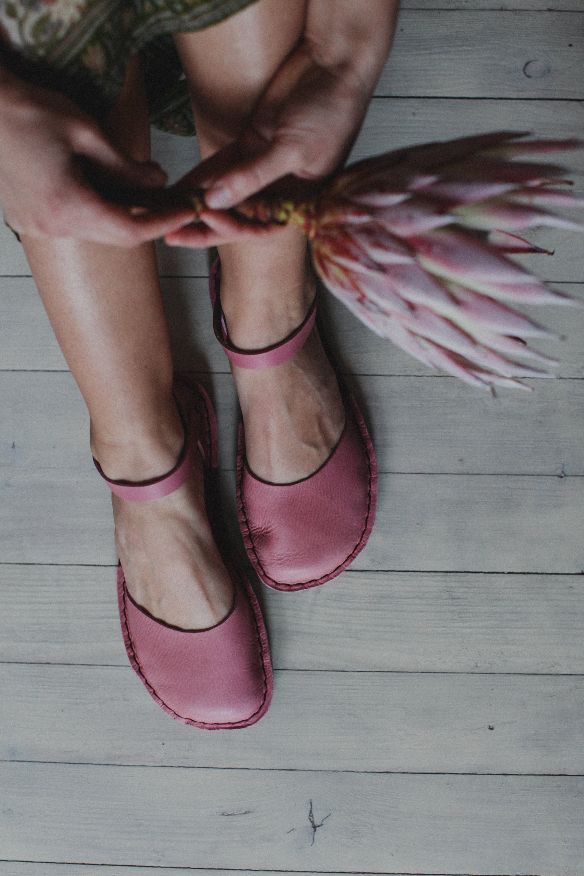 barefoot sandals side view with flexible sole