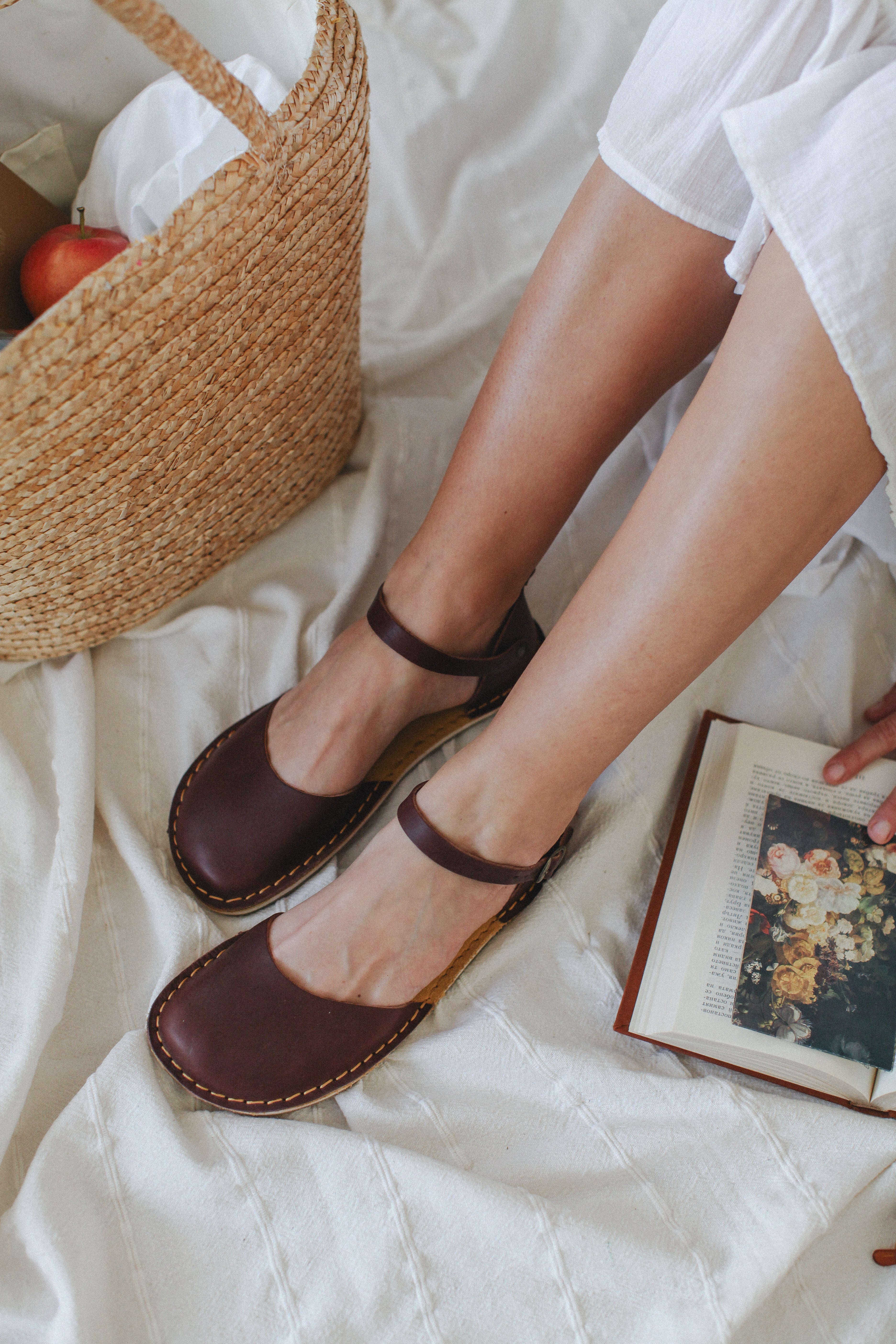 barefoot sandals worn on bare feet