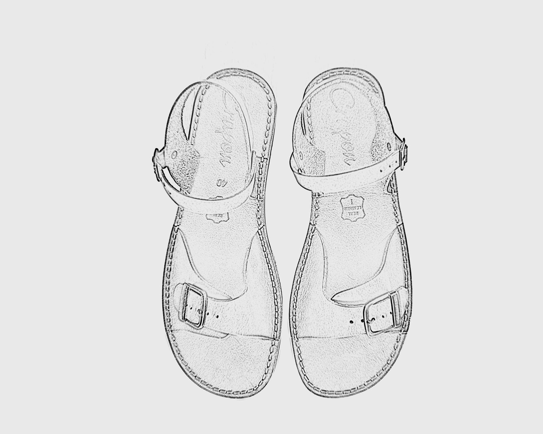 crupon sandals barefoot