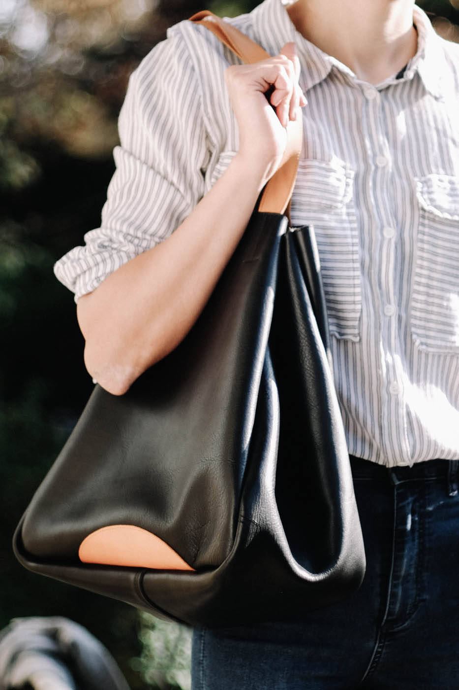 Vegan Xl Tote Bag - Nero