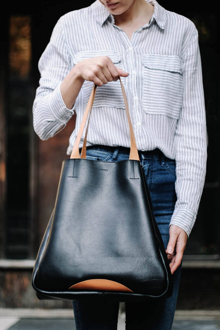 Vegan Xl Tote Bag - Nero